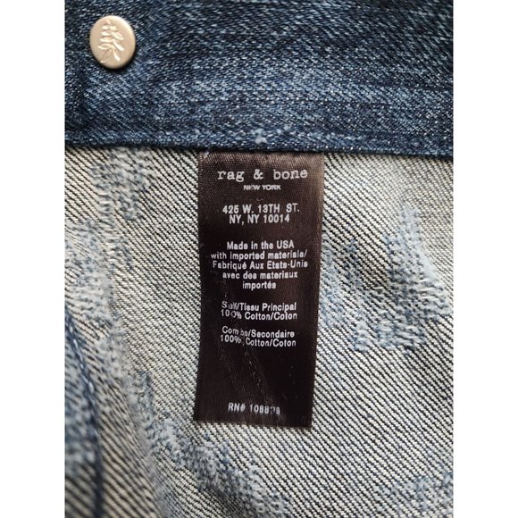 Rag & Bone NWT Blue Denim Short Mini Wrap Skirt 8 - Picture 5 of 5